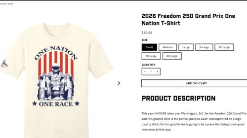 IndyCar Removes America 250 T-Shirt After Backlash, But The Remaining Ones Aren't Great