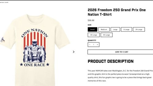 IndyCar, IndyCar Removes America 250 T-Shirt After Backlash, But The Remaining Ones Aren't Great
