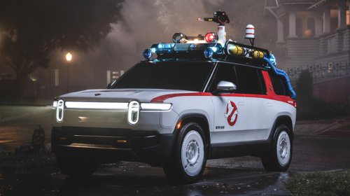Rivian's Annual Halloween Mode Goes Ghostbusters With Officially Licensed Movie Sounds, Games, And A Spooky Voice Assistant