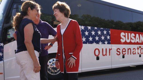 Senator Susan Collins Asks Supporters For Gas Money After Voting For The War That Made Gas Expensive