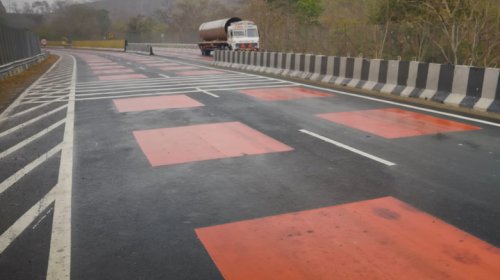 This Striped Road Design Helps India Slow Traffic And Protect Wildlife