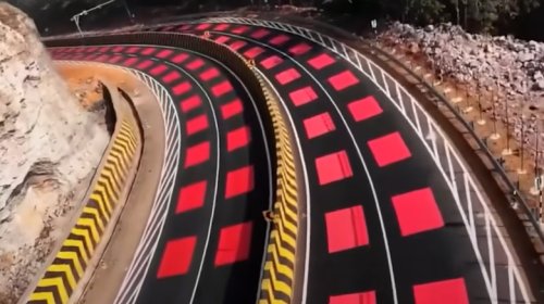 This Striped Road Design Helps India Slow Traffic And Protect Wildlife