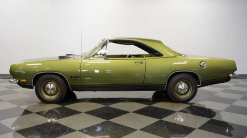 6,900-Mile 1969 Plymouth Barracuda Is A Green-On-Green Torque Monster With A Factory 440