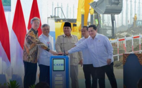 Prabowo, Indonesia Cetak Sejarah Baru, Prabowo Resmikan Kawasan Raksasa Industri Baterai Karawang