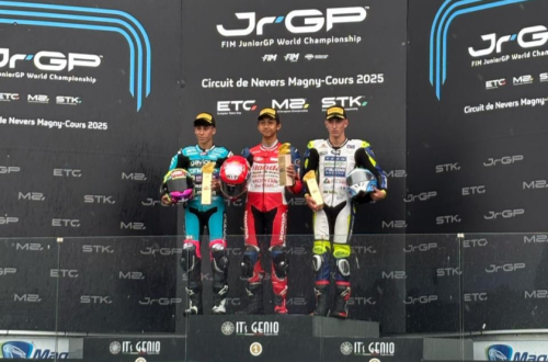 M. Kiandra Ramadhipa Raih Podium Pertama Kejuaraan RedBull Rookies Cup di Sirkuit Magny-Cours, Prancis