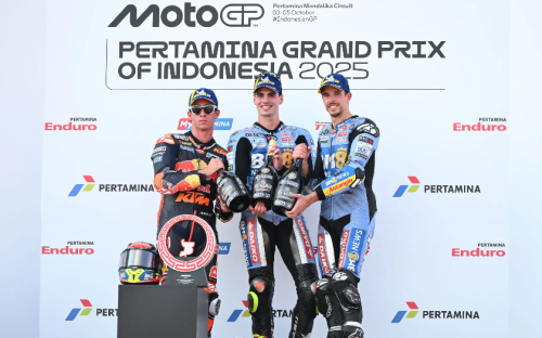 MotoGP, Pembalap 20 Tahun Fermin Aldeguer Lengkapi 4 Juara Berbeda di MotoGP Mandalika 2025