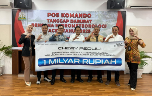 Chery Salurkan Bantuan Rp 1 Miliar  Dukung Pemulihan Mobilitas Bencana Sumatera