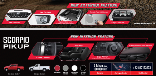 Mahindra, Bedah Spesifikasi Pick-up Mahindra Scorpio, Mobil Pekerja Keras Pilihan Pemerintah Indonesia