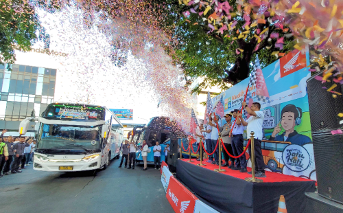 Honda, Ribuan Peserta Mudik Bareng Honda Resmi Diberangkatkan ke Berbagai Kota