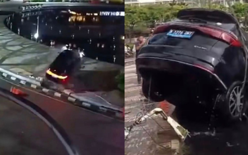 BYD, Waduh, BYD M6 Nyemplung ke Kolam Bundaran HI, Ternyata Ini Penyebabnya