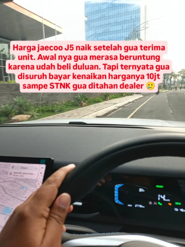 Keluhan Pemilik Jaecoo J5 EV Harus Tambah Uang Pasca Harga Naik, Jaecoo Indonesia : STNK Sudah Diserahkan ke Konsumen