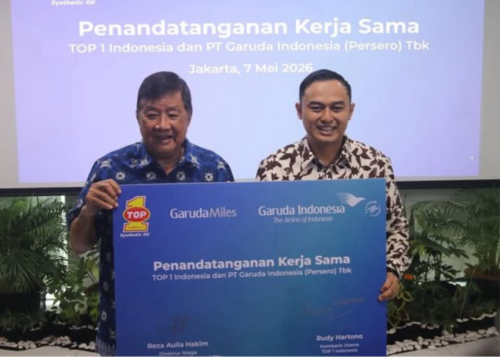 Kolaborasi Maskapai Garuda Indonesia dan TOP 1, Kasih Reward GarudaMiles Jika Merawat kendaraan