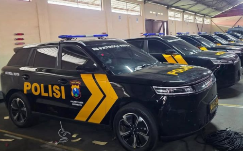 Jaecoo, Jaecoo J5 EV Dipakai Patroli Jajaran Kepolisian Surabaya, Ini Penampakannya
