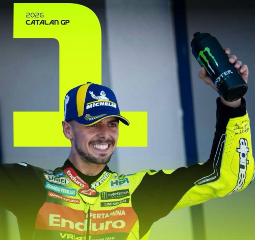 MotoGP, Diwarnai 2 Kali Red Flag dan Sempat Terjatuh, Fabio Di Giannantonio Raih Podium Pertama MotoGP Catalunya