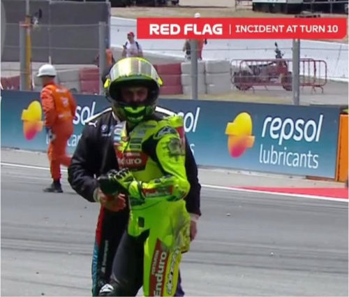 MotoGP, Diwarnai 2 Kali Red Flag dan Sempat Terjatuh, Fabio Di Giannantonio Raih Podium Pertama MotoGP Catalunya