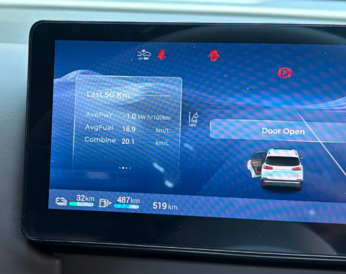 Seberapa Irit Konsumsi BBM Wuling Eksion PHEV Setelah Menempuh 607,6 Km?