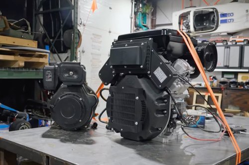 A Huge Chinese Diesel V-Twin Makes One Heck of a Go-Kart Motor