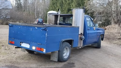 Chevy, Gas Price Hack: Drive an Old Chevy Truck That Runs on Wood