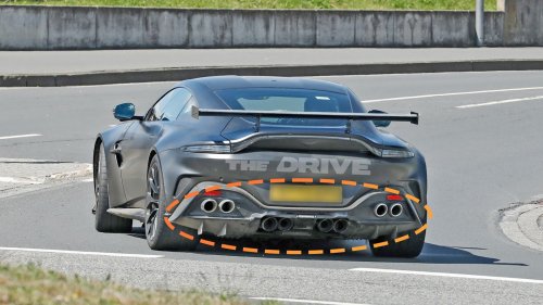 Aston Martin, Count ‘Em: Aston Martin Vantage Spied Testing With Eight Exhaust Pipes