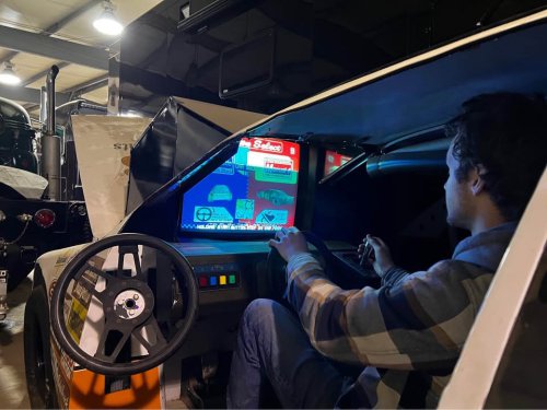 It Doesn’t Get Cooler Than a ’90s NASCAR Sim Rig Running Daytona USA
