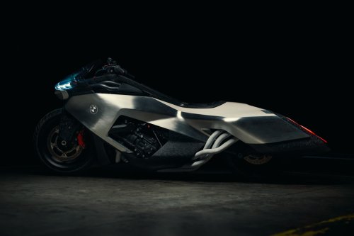 Radical Exhaust Pipes on BMW’s Vision K18 Concept Look Like Starship Thrusters