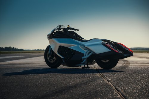Radical Exhaust Pipes on BMW’s Vision K18 Concept Look Like Starship Thrusters