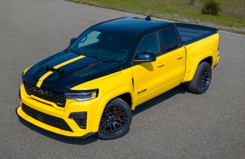 RAM, 2027 Ram SRT Rumble Bee Revealed as a Shorty Street Truck With 777-HP V8