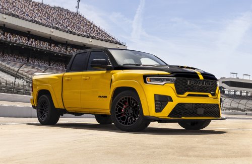 RAM, 2027 Ram SRT Rumble Bee Revealed as a Shorty Street Truck With 777-HP V8