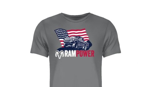 RAM, Ram Is Selling a ‘Patriotic T-Shirt’ With an AI-Generated Tacoma and Botched American Flag