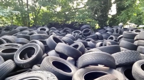 Someone Illegally Dumped Hundreds of Tires on This Guy’s Property Without Him Knowing