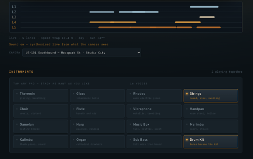 Guy’s Genius Idea Turns Highway Traffic Cam Into a Musical Synth, and It’s Strangely Beautiful