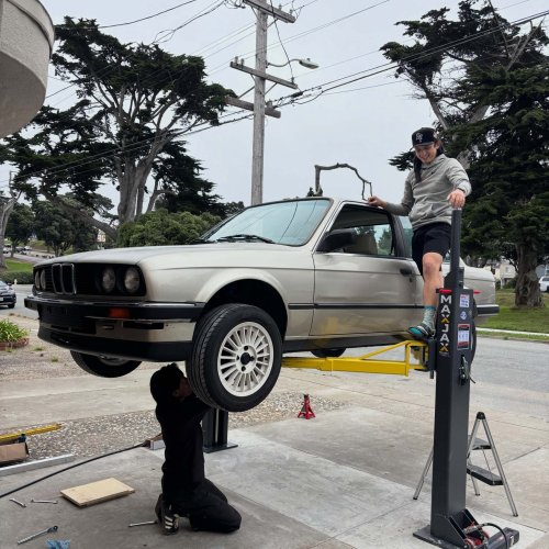 This Disappearing Driveway Lift Setup Is a Next-Level Home Mechanic Move