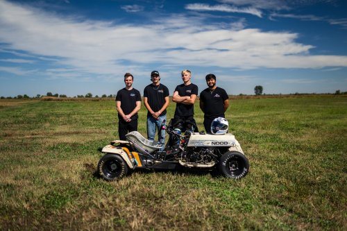 Scratch-Built Land Speed Lawnmower Goes 152 MPH and Still Cuts Grass