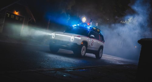 Rivian, Rivian Turned an R1S Into a Ghostbusters Ecto-1—Sirens, Radar Dish, and All. It Rules