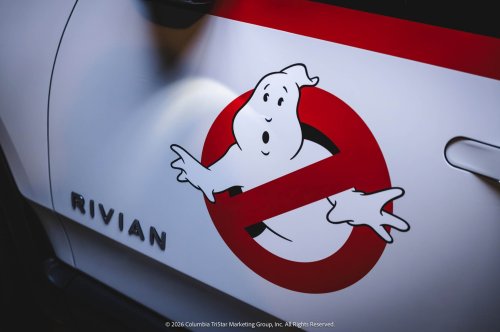 Rivian Turned an R1S Into a Ghostbusters Ecto-1—Sirens, Radar Dish, and All. It Rules
