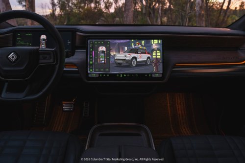 Rivian Turned an R1S Into a Ghostbusters Ecto-1—Sirens, Radar Dish, and All. It Rules