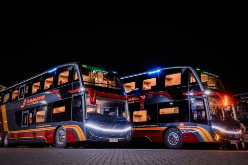 Bus Baru PO Juragan 99 Trans, Double Decker Mewah 19 Penumpang