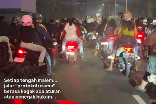 Video Viral, Jalan Sudirman-Thamrin Jadi Arena Nongkrong & Balap Liar