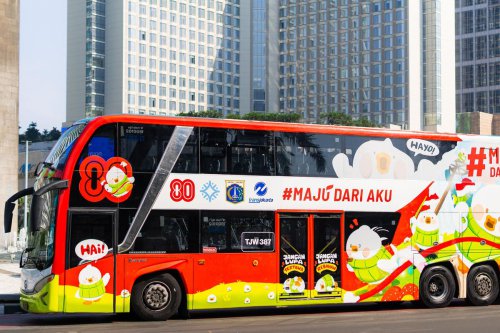 Livery Unik Bus Transjakarta, Peringati HUT RI ke-80