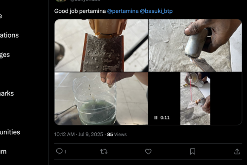 Viral, Video Pertalite yang Diduga Bercampur Lumpur di Bali