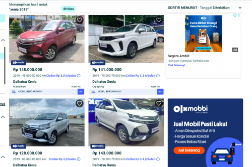 Daihatsu, Daihatsu Xenia, Stabilitas Harga Jual Daihatsu Xenia 2019 Menurut Pengguna