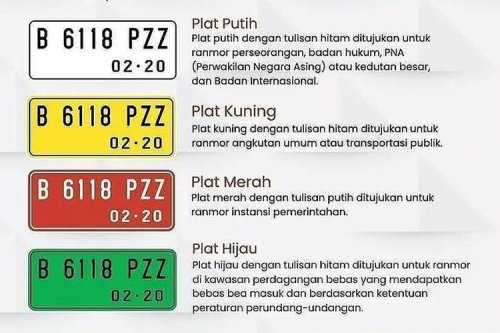Mobil Pakai Pelat Nomor Warna Hijau? Ini Penjelasan dan Aturannya