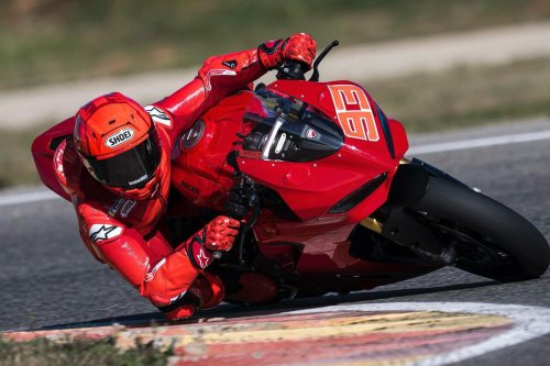 Marc Marquez Latihan Lagi Pakai Ducati Panigale V2