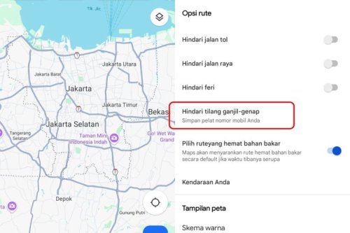 Begini Cara Cek Rute Ganjil Genap Jakarta Pakai Google Maps