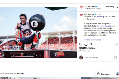 Honda, Marquez, MotoGP, Honda Ucapkan Selamat Kepada Marquez Usai Juara Dunia MotoGP