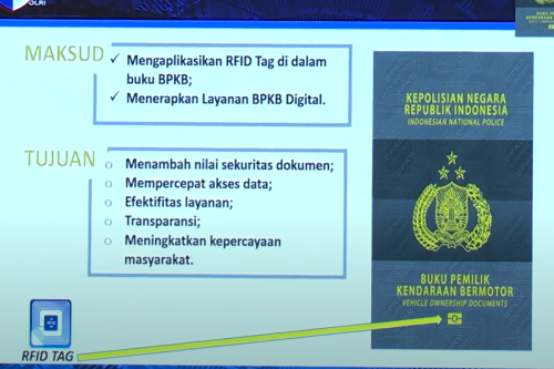 Buku BPKB Elektronik Dipasang Chip RFID, Apa Fungsinya?