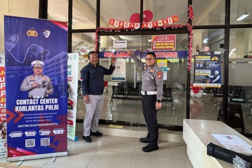 Samsat Polres Magetan Sosialisasi Contact Center Korlantas Polri