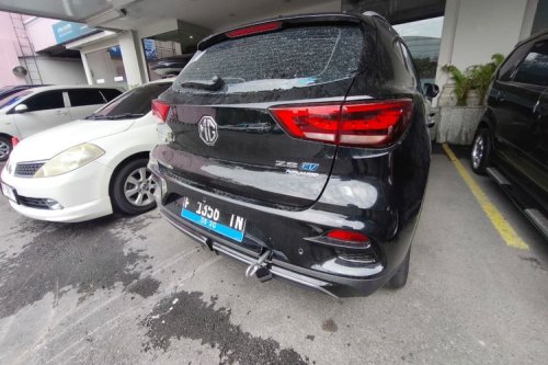 Kondisi MG ZS EV Setelah Menabrak Hotel di Klaten