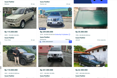 Isuzu, Sudah Disuntik Mati, Harga Isuzu Panther Bekas Tetap Stabil