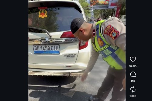Modifikasi Asal Kena Tegur Polisi: LCGC Pelat Biru, Bumper Berduri